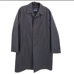 Ralph Lauren Men's Gray Black Single-Breasted Trench Coat